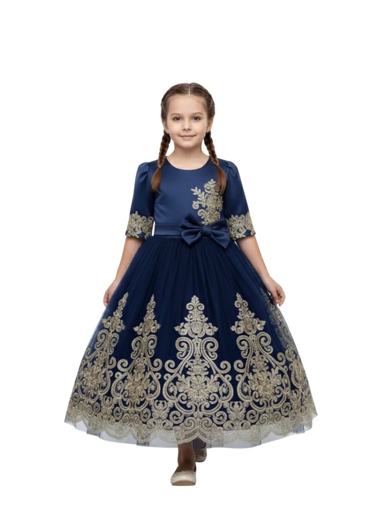 D'Daniela D'Daniela - Duchess Party Dress Dark Blue Colour